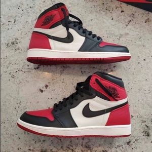 Air Jordan Bred Toe 1s